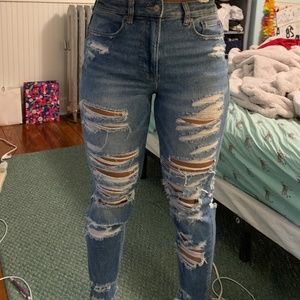 American Eagle ripped jeans.